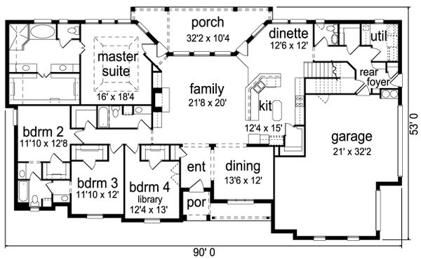 House Design - European Floor Plan - Main Floor Plan #84-619