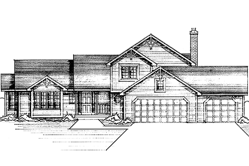 Home Plan - Exterior - Front Elevation 3 for Craftsman House Plan #51-855 - 4 bed, 3 bath