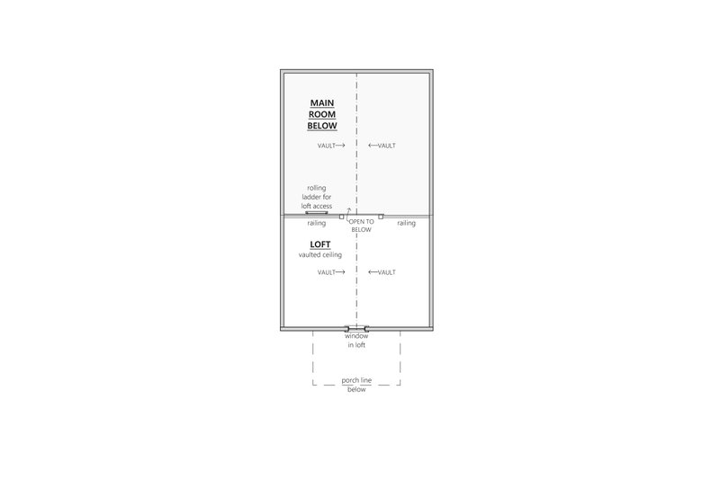 House Blueprint - Floor Plan - Upper Floor for Farmhouse House Plan #1094-11, 1 bath