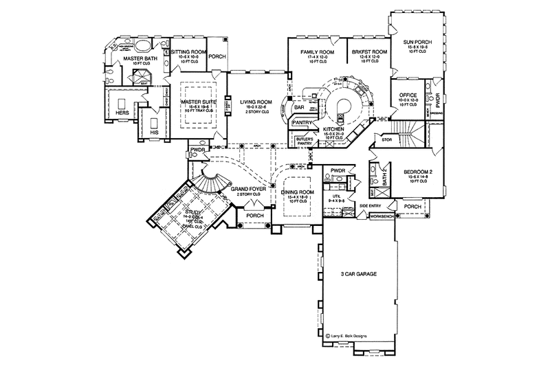 Home Plan - Floor Plan - Main Floor for Mediterranean House Plan #952-270 - 5 bed, 5 bath