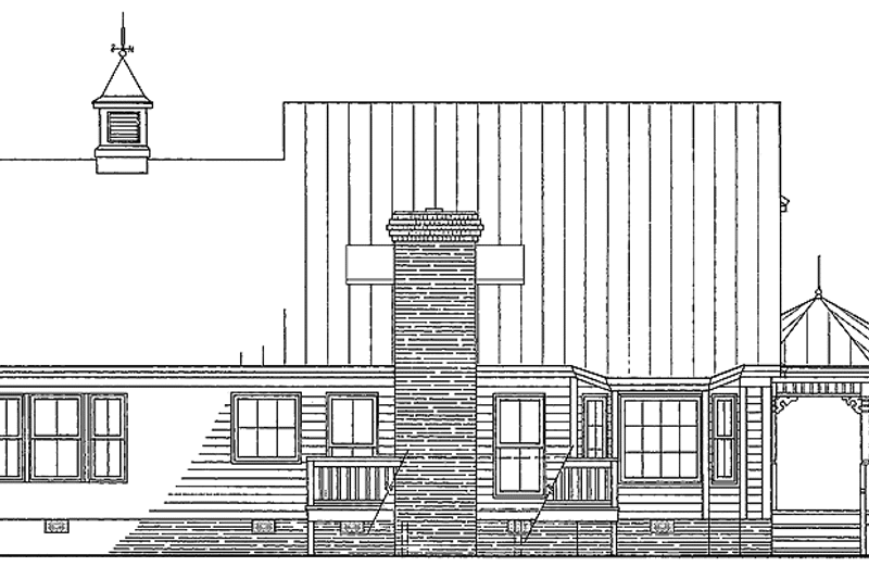 Home Plan - Exterior - Rear Elevation for Victorian House Plan #137-326 - 3 bed, 2.5 bath