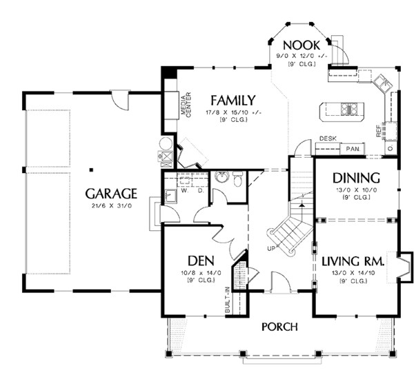 Dream House Plan - Victorian Floor Plan - Main Floor Plan #48-800