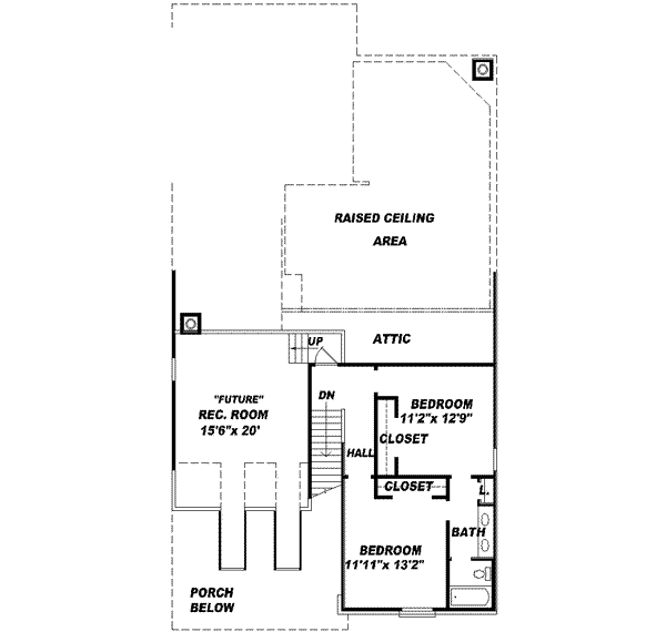 Colonial Floor Plan - Upper Floor Plan #81-559