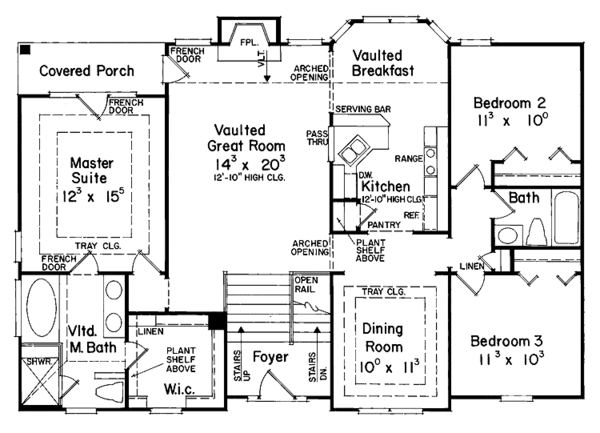 Dream House Plan - Mediterranean Floor Plan - Main Floor Plan #927-130