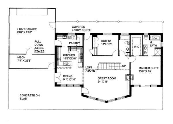 House Plan Design - Country Floor Plan - Main Floor Plan #117-816