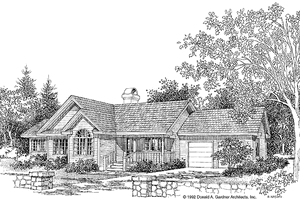Country Exterior - Front Elevation Plan #929-113