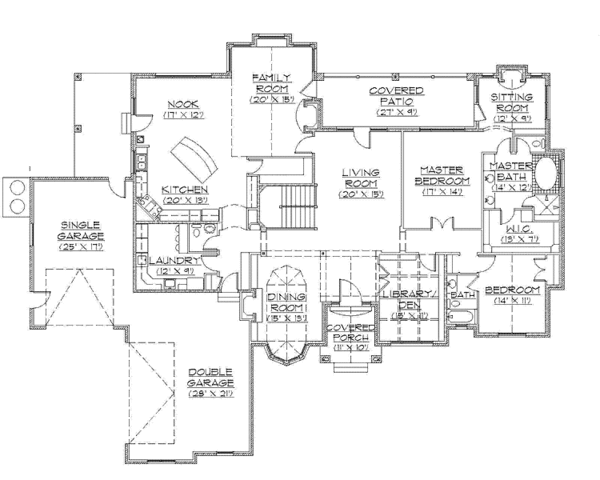 House Plan Design - Traditional Floor Plan - Main Floor Plan #945-115