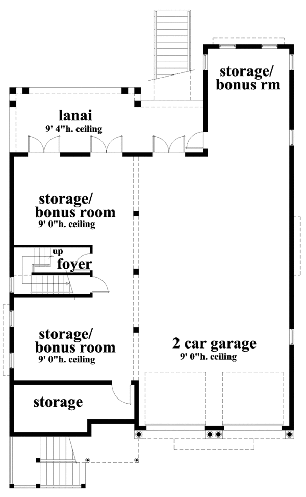 Architectural House Design - Mediterranean Floor Plan - Lower Floor Plan #930-158