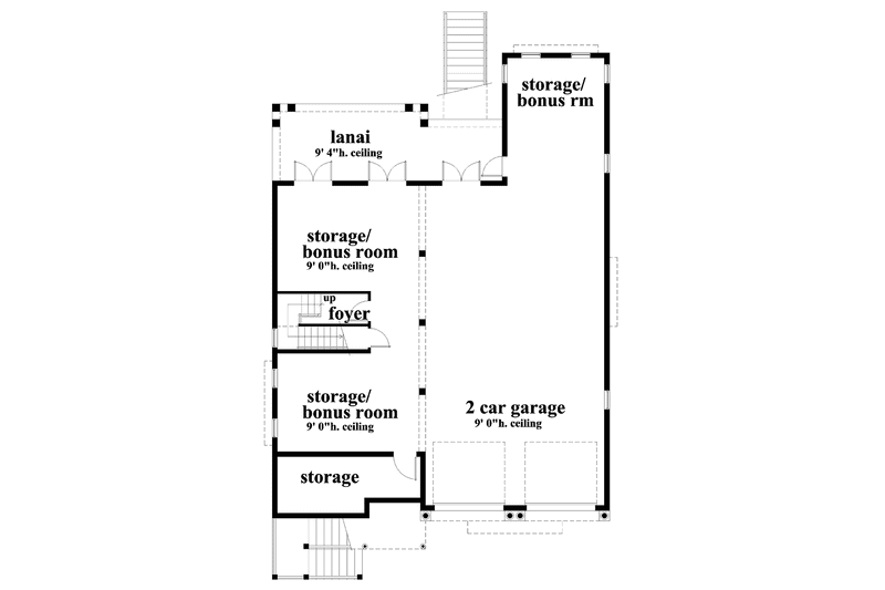 Architectural House Design - Floor Plan - Lower Floor for Mediterranean House Plan #930-158 - 3 bed, 2 bath