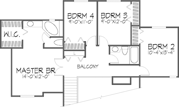 Home Plan - Craftsman Floor Plan - Upper Floor Plan #320-947