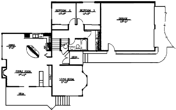 House Plan Design - Contemporary Floor Plan - Main Floor Plan #60-842