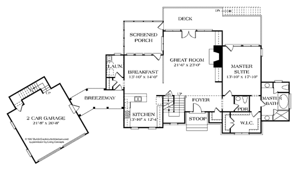 Dream House Plan - Country Floor Plan - Main Floor Plan #453-227