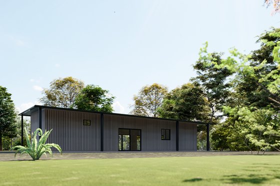 Exterior - Other Elevation 4 for Barndominium House Plan #1107-13 - 1 bed, 1.5 bath