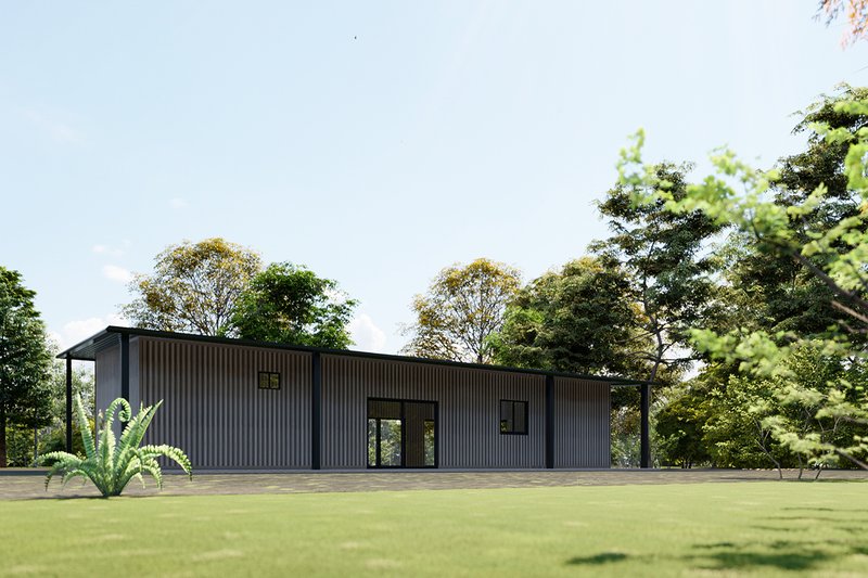 Dream House Plan - Exterior - Other Elevation 4 for Barndominium House Plan #1107-13 - 1 bed, 1.5 bath