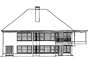 Exterior - Rear Elevation for Traditional House Plan #429-130 - 3 bed, 2.5 bath