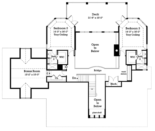 Architectural House Design - Victorian Floor Plan - Upper Floor Plan #930-242