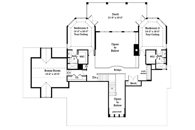Home Plan - Floor Plan - Upper Floor 1 for Victorian House Plan #930-242 - 3 bed, 3.5 bath