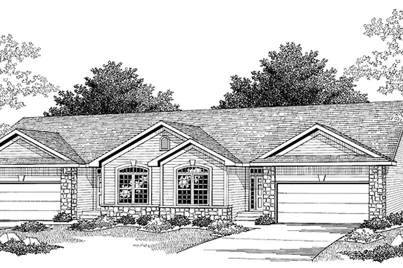 Dream House Plan - Ranch Exterior - Front Elevation Plan #70-1389