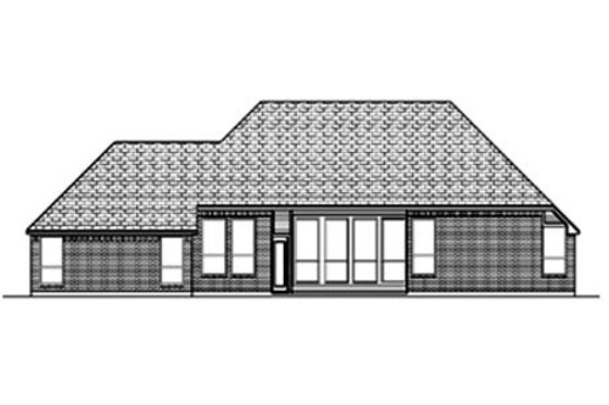 Exterior - Rear Elevation for Traditional House Plan #84-361 - 3 bed, 2 bath