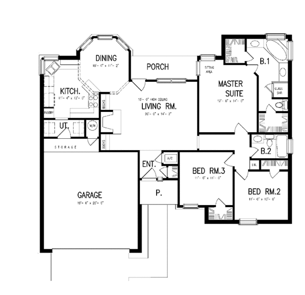 Home Plan - Country Floor Plan - Main Floor Plan #40-508