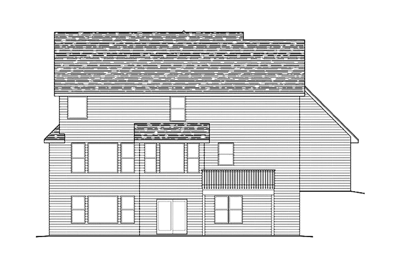 Home Plan - Exterior - Rear Elevation for Traditional House Plan #51-1075 - 4 bed, 2.5 bath