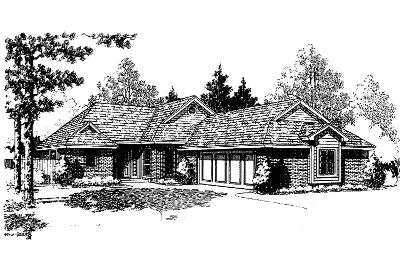 Home Plan - Exterior - Front Elevation 3 for Craftsman House Plan #310-1215 - 3 bed, 2 bath