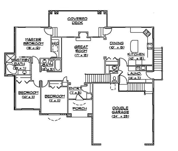 Home Plan - Traditional Floor Plan - Main Floor Plan #945-84