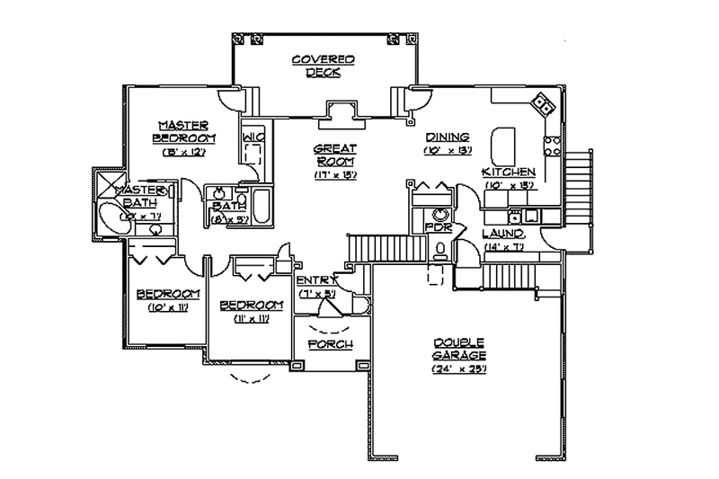 Home Plan - Floor Plan - Main Floor for Traditional House Plan #945-84 - 3 bed, 2.5 bath