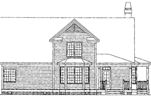 Exterior - Rear Elevation for Country House Plan #929-402 - 3 bed, 2.5 bath