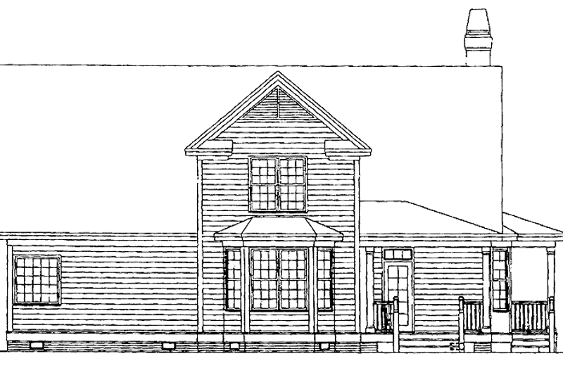 Home Plan - Exterior - Rear Elevation for Country House Plan #929-402 - 3 bed, 2.5 bath