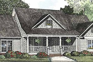 Country Exterior - Front Elevation Plan #17-3250