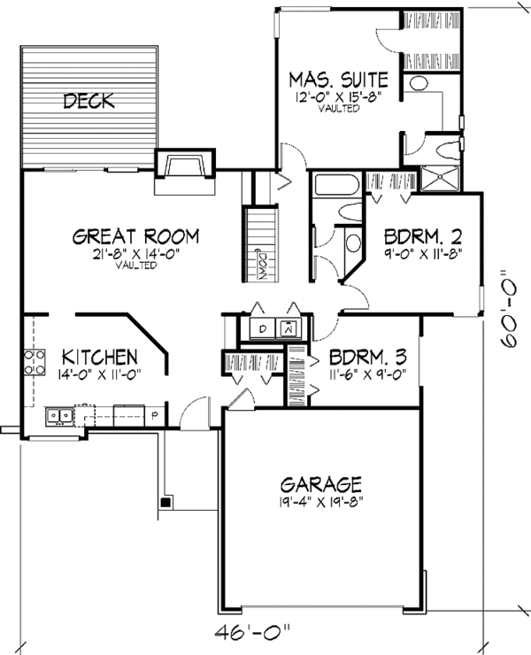 House Plan Design - Craftsman Floor Plan - Main Floor Plan #320-695