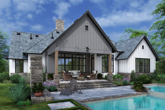 Exterior - Other Elevation 8 for Cottage House Plan #120-280 - 4 bed, 2.5 bath