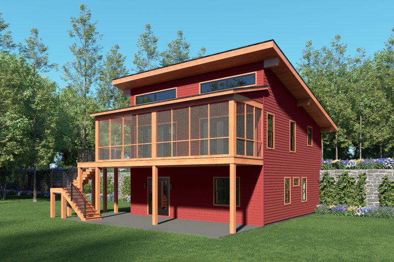 Architectural House Design - Exterior - Front Elevation 3 for Country House Plan #932-1386 - 3 bed, 2.5 bath