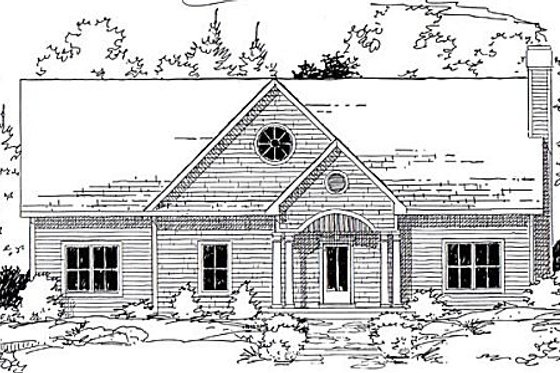 Exterior - Front Elevation for Colonial House Plan #312-831 - 3 bed, 2.5 bath