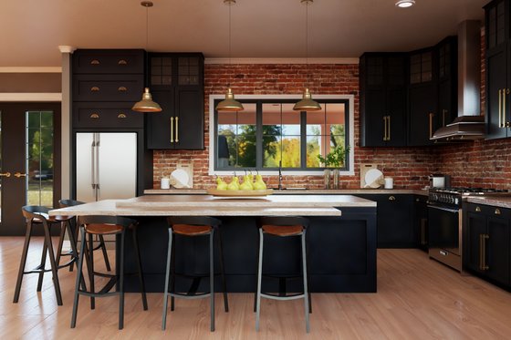 Interior - Kitchen for Country House Plan #1064-295 - 5 bed, 3.5 bath