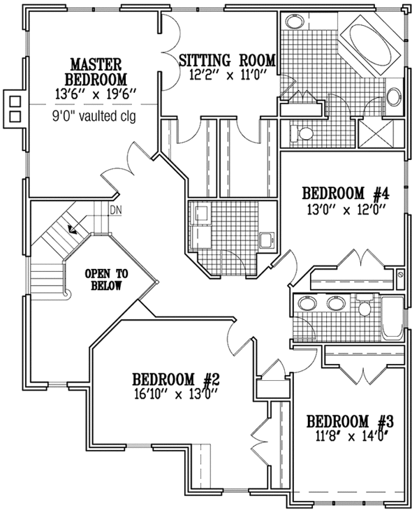 House Plan Design - Country Floor Plan - Upper Floor Plan #953-119