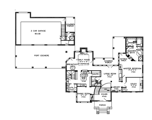 Home Plan - European Floor Plan - Main Floor Plan #968-41