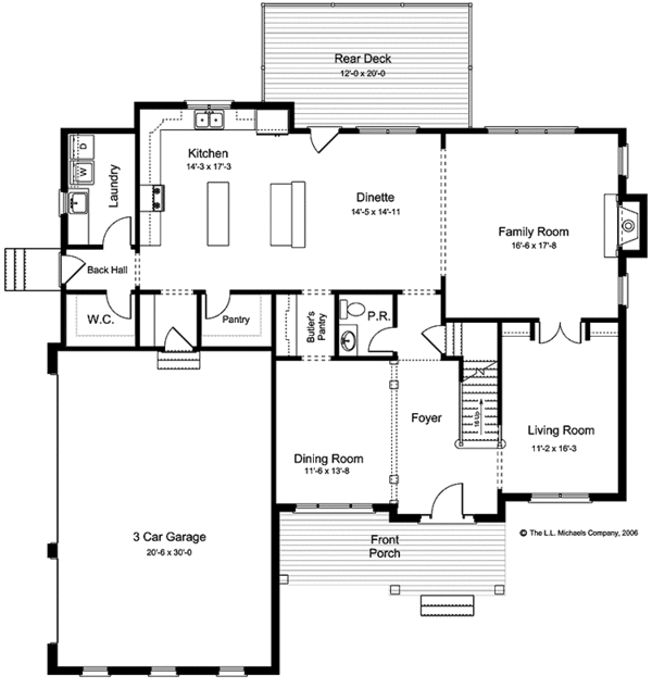 Dream House Plan - European Floor Plan - Main Floor Plan #994-24