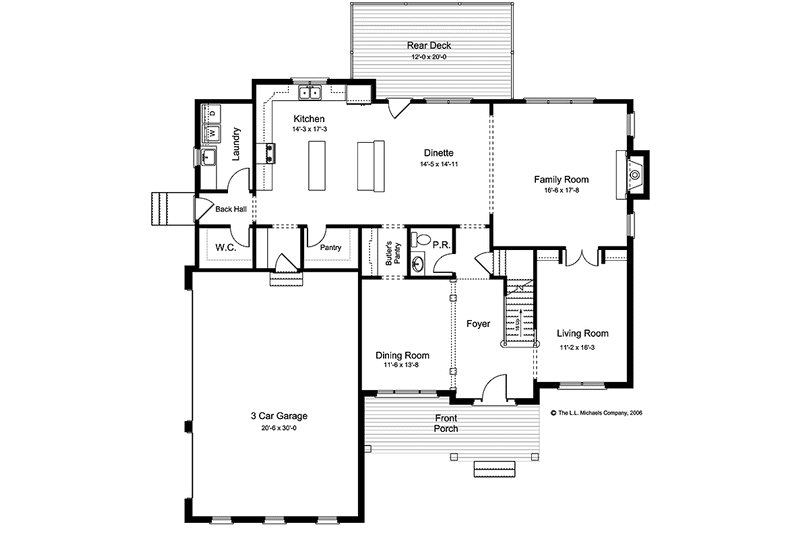 Home Plan - Floor Plan - Main Floor for European House Plan #994-24 - 5 bed, 3.5 bath