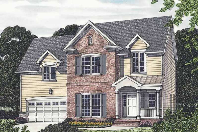 Home Plan - Exterior - Front Elevation 3 for Traditional House Plan #453-518 - 3 bed, 2.5 bath