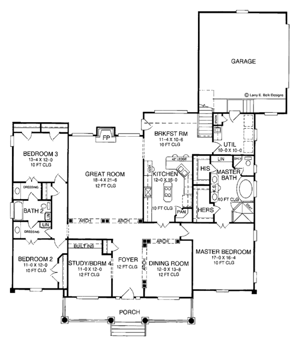 House Plan Design - Classical Floor Plan - Main Floor Plan #952-286