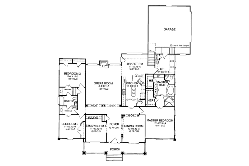 Home Plan - Floor Plan - Main Floor for Classical House Plan #952-286 - 4 bed, 2 bath