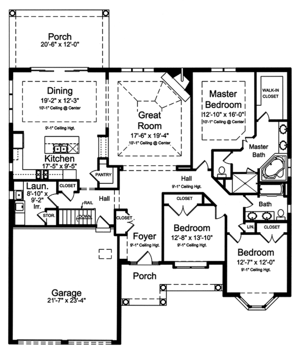 Home Plan - Colonial Floor Plan - Main Floor Plan #46-866
