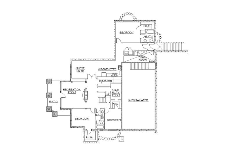 Dream House Plan - Floor Plan - Lower Floor for Craftsman House Plan #945-114 - 2 bed, 2 bath