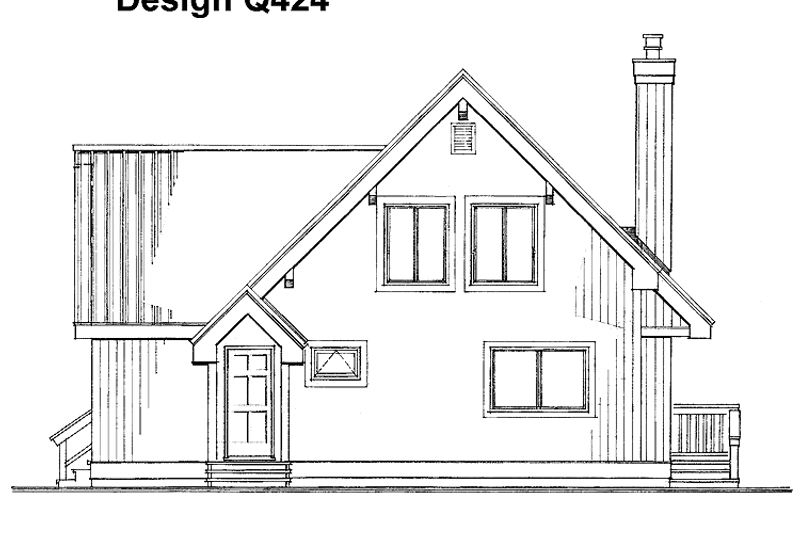 Home Plan - Exterior - Rear Elevation for Contemporary House Plan #47-866 - 3 bed, 1.5 bath