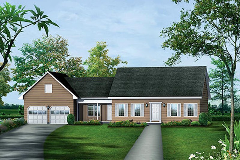 Dream House Plan - Country Exterior - Front Elevation Plan #57-519