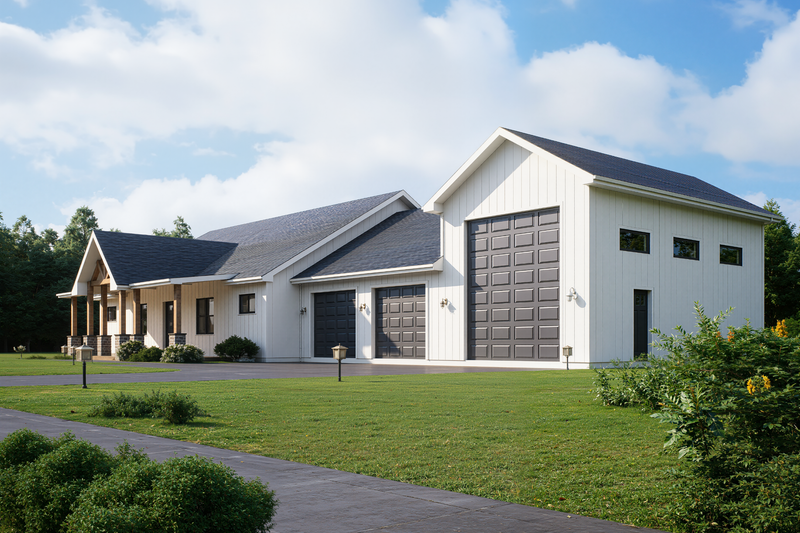 Architectural House Design - Exterior - Front Elevation 3 for Farmhouse House Plan #1112-20 - 4 bed, 3 bath