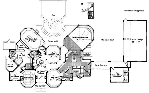 European Floor Plan - Main Floor Plan #417-448