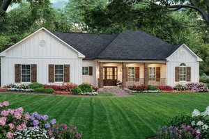 House Blueprint - Farmhouse Exterior - Front Elevation Plan #21-626